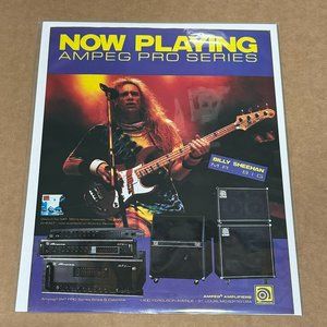 AMPEG AMPS - BILLY SHEEHAN of MR. BIG - 1994 Print Advertisement